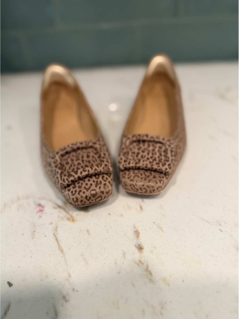 ANN MASHBURN Leopard Print Square-Toe Women’s Flats Size EU37/US 6.5 - Picture 5 of 7